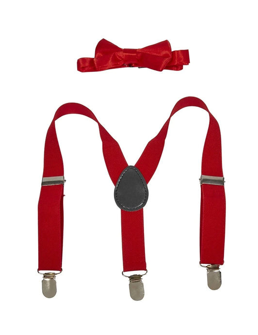 Maison Chic Red Suspenders & Bow Tie