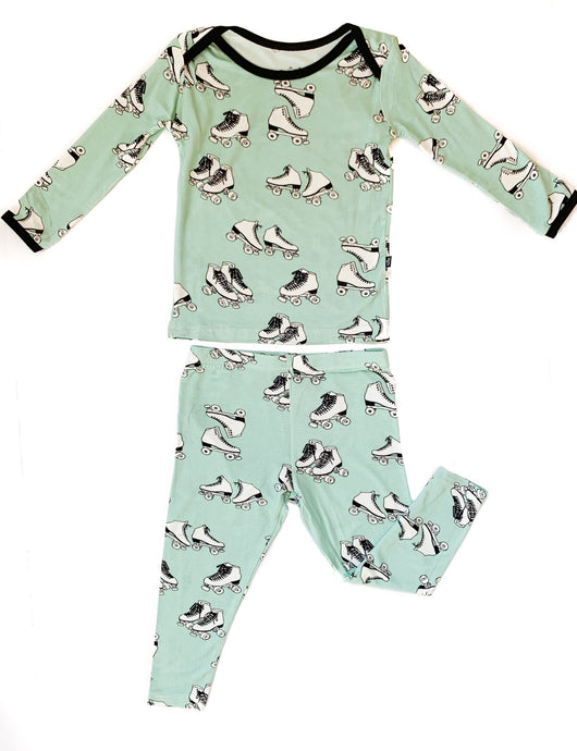 Peregrine Kidswear Roller Skates Bamboo Two-Piece Pajamas