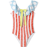 STELLA COVE- RED AND WHITE STRIPPED SWIMSUIT