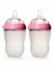 Comotomo Double Silicone Baby Bottle in Pink - 8oz