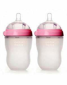 Como Tomo Double Silicone Baby Bottle in Pink - 8oz