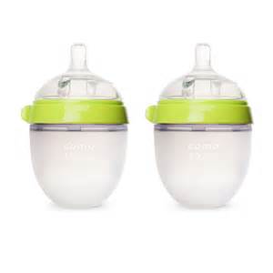 Comotomo Double Silicone Baby Bottle in Green - 5oz